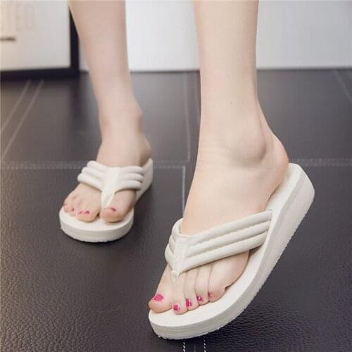 Women Slippers Flip Flops Summer Beach Shoes Slides Lady Flats Sandals Casual Shoes Plus Size 36-42