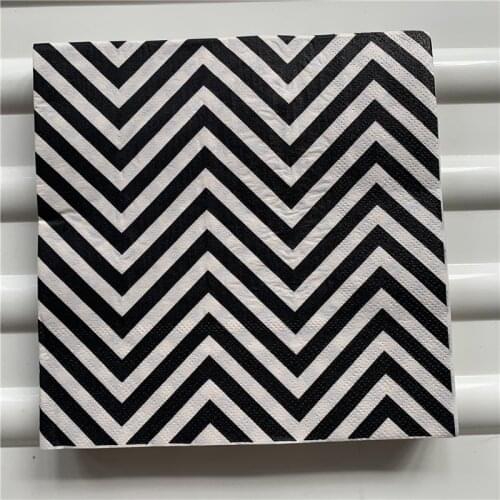 20 vintage napkins paper tissue decoupage black white flower towel birthday wedding party home hotel decor Guardanapo serviettes