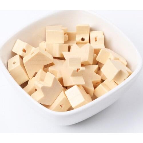 20pcs Natural Crown Pattern Wooden Spacer Beads For Jewelry making DIY Craft 13x18mm MT1500