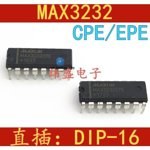 20PCS MAX3232 MAX3232CPE MAX3232EPE DIP-16 RS-232 transceiver in stock 100% new and original