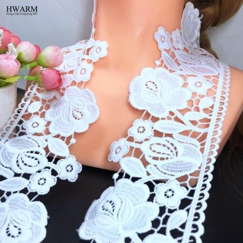 HWARM 10yard 7.8cm african lace fabric rose flower arc wedding lace barcode sewing trim DIY children clothing skirt accessories