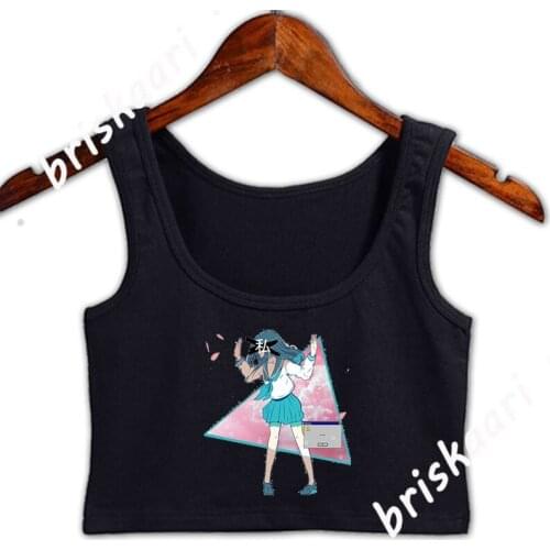 Anime Crop Top Women Fit Summer Character Tank Top Sexy Plus Size 4xl Cool Girls Vest