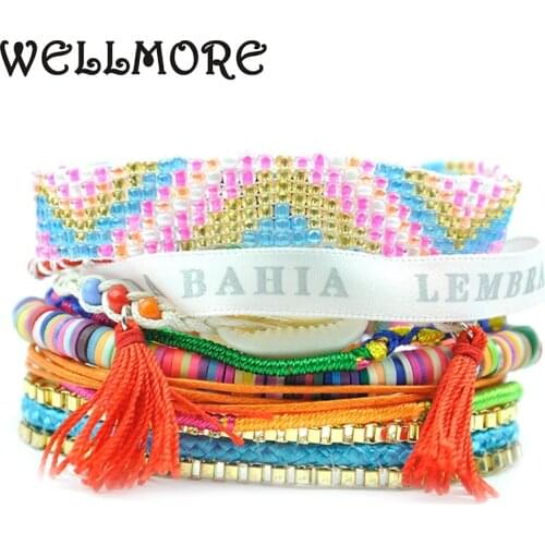 Beads Bracelet Shell tassel charm bracelets Handmade multilayer combination bracelets for women bracelet have S/M/L size B1516b