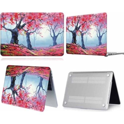 Red Tree Paint Pattern Anti-slip Laptop Case For Apple Macbook 12/Air 11 13 A2337/Pro 13(A2251 A2289) 15 16 /Pro 13 A2338