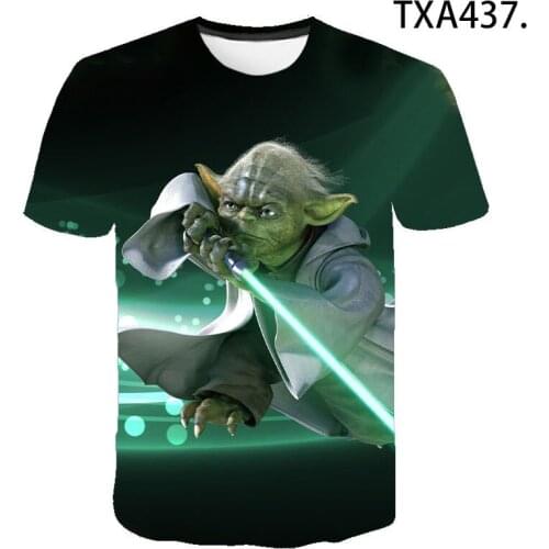 Yoda Baby 3D Printed Summer T-shirts Star Wars Movie Boy Girl Kids Cool Fashion Men Women Children Casual Short Sleeve Tops Tee
