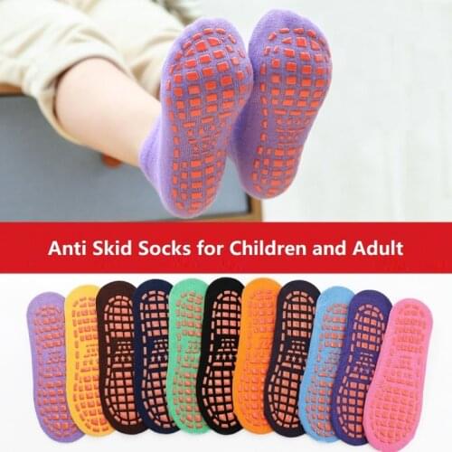 Baby Antiskid Socks Children Adult Anti-skid Sock Boys girls Soft Room Floor indoors outdoors Party Game Short Trampoline hose