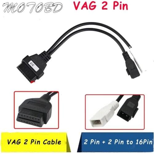 New OBD OBDII 2+2 For VAG 2x2 2+2 to 16 Pin OBD 2 Car Diagnostic Cable 16pin OBD2 Vag kkl obdii Scanner Tools COM Male