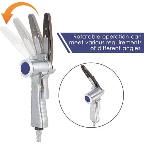 KKMOON Pneumatic Air Belt Sander with Air Inlet Pneumatic Belt Sander 10MM Polishing Grinding Machine Drawing Die-Casting Tool