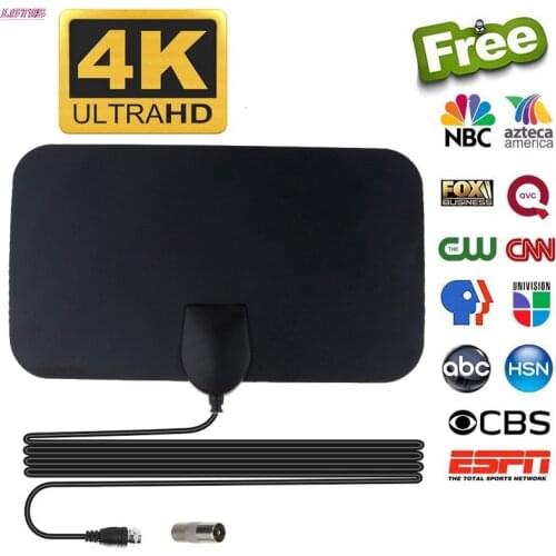 4K Indoor TV Antenna Aerial Digital HDTV Antennas 50 Miles Range Booster Free view Television Antenna Satelite