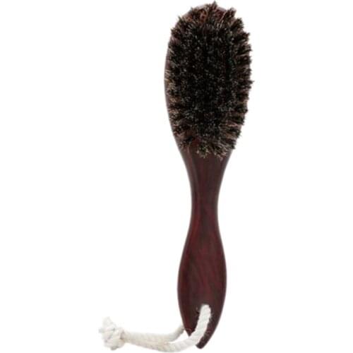 Horse Hair Wave Hair Beard Brush Hair Comb Wooden Handle Large Curved Comb Men Natural Hair Combs Hair Styling Tools