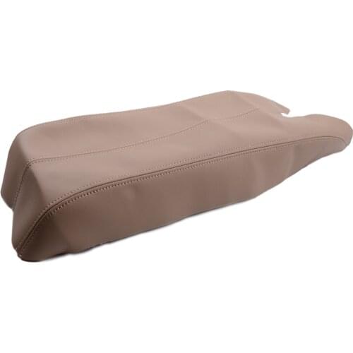 Microfiber Leather Beige Car Center Console Lid Armrest Cover Skin Cap Fit for Acura RDX 2007 2008 2009 2010 2011 2012