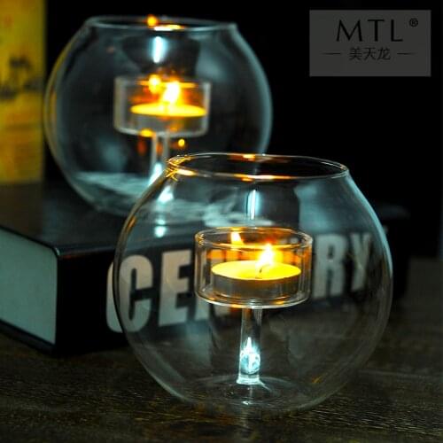 Creative simple modern home decoration wedding decoration candle holder romantic candlelight dinner props bar candle holders
