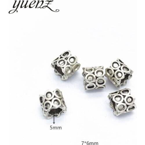 YuenZ 15pcs Vintage Round Bead Charms big hole Beads European pendant fit for necklace bracelet DIY pendants 7*6mm R24