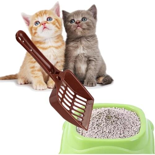 HOOMIN Cat Litter Shovel Plastic Scoop Pet Cleanning Tool Dog Food Spoons Random Color