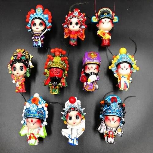 BABELEMI Cartoon Resin Peking Opera Drama Character Fridge Magnetic Stickers 3D Chinese Souvenirs Gift Magnets for Refrigerators
