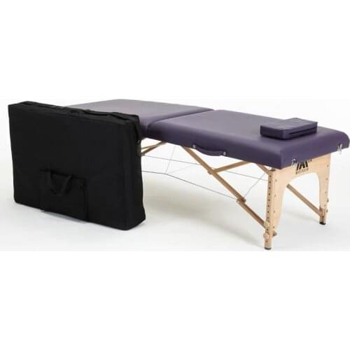 Salon beauty SPA tattoo furniture beech wooden PVC leather patio facial Adjustable Portable Foldable massage table bed with bag