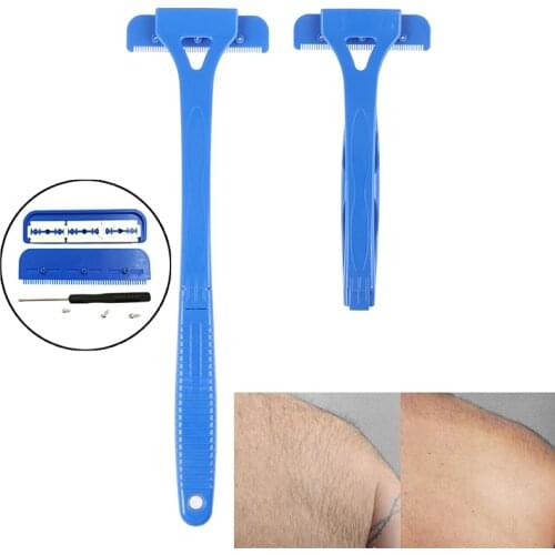 Long Handle Big Blade Hair Removal Razor Men Manual Back Hair Shaver Blade Trimmer Whole Body Leg Back Hair Razor