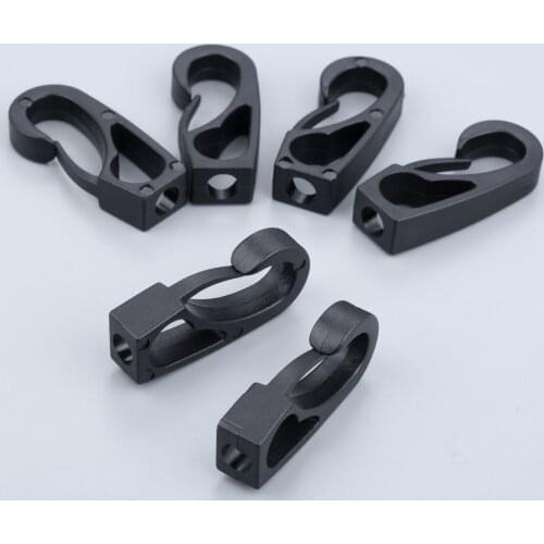 6Pcs Nylon Hooks Kayak Canoe Boat Dinghy 6mm Bungee Rope Shock Cord Terminal End Hook Snap Clips Buckles Kayaking Accessories