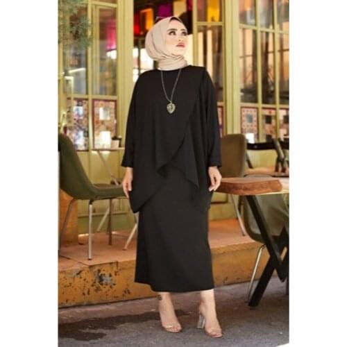 Richkeda Store New 2021 Muslim Double Team Muslim Fashion Abaya Caftan Kaftan Clothing Turley Dubai Fashion Women