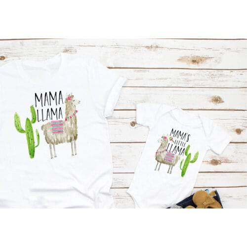 Mama Llama and Mamas Little Llama matching shirts Mommy and Me Matching tops silibing family matching outfits