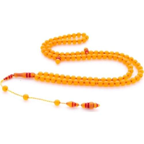 Wholesale Sale Vernier Moire Pattern Custom Ottoman Squeezing Powder Amber Prayer Beads Handwork Fast Delivery Tassels Misbaha Worship