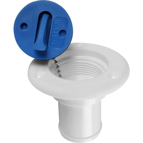 Durable White Nylon Boat Yacht Truck Water Deck Filler for 38mm Socket with Blue Cap Marine Kayak Canoe Boat Parts Accessories