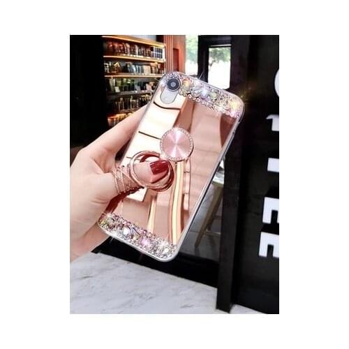 Luxury Mirror Bling Glitter With Finger Ring Case For iPhone 11 12 Pro MAX X 8 7 6 Plus XR XS Max Cover Diamond Soft Phone Cases