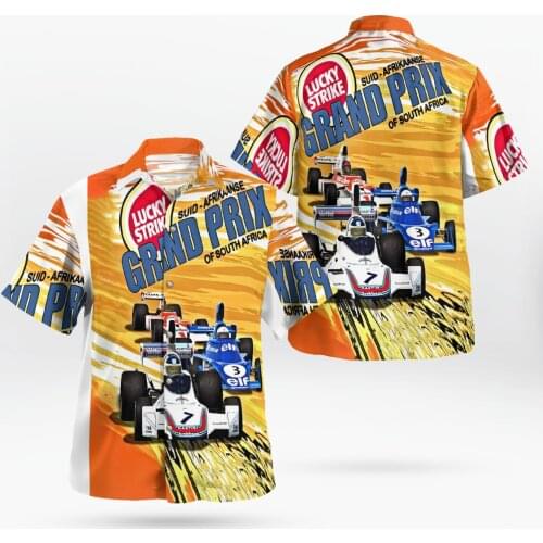 Racing Car 3D Beach Hawaii Summer 2021 Shirt Short Sleeve Shirt Streetwear Oversized 5XL Camisas De Hombre Blusa Masculina-26