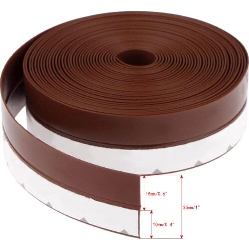 5M Car Auto Door Window Self-adhesive Weather Tape Draught Excluder Strip Silicone Rubber Sealing Strips Noise Sound Insulation