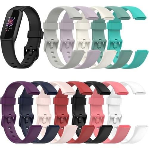 Compatible with Fitbit-Luxe Bands Women Men Durable Adjustable Sport Silicone Replacement Smart Watch Wristband Straps