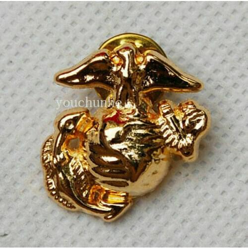 USMC US Marine Corps Marines Emblem Insignia Mini Badge Pin Gold Brooch armyshop2008