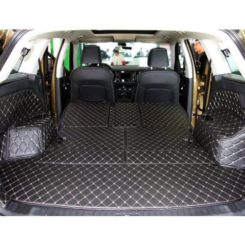 High quality Special leather car trunk mats for Skoda KODIAQ 7 seats waterproof cargo liner boot carpets for Kodiaq