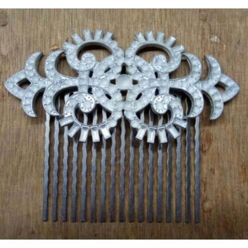 12pcs/lot Wholesale (Glass rectangle) Flower Hair Comb Fashion Hair jewelry Wedding party L035