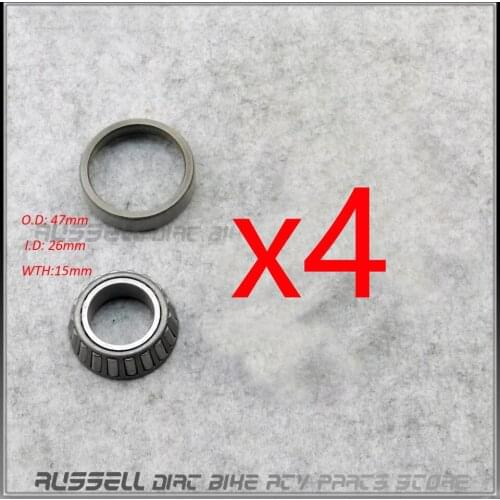 47mm OD and 26mm ID 4 pcs Steering Head Stem Taper Bearings