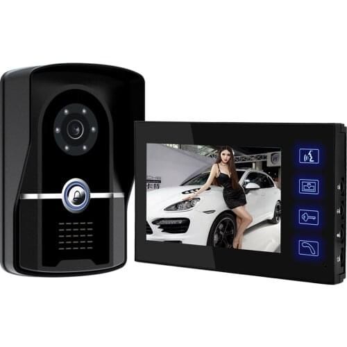 7 Inch Video Doorbell Hd Touch Key Waterproof Hd Ccd Home Video Intercom Waterproof Outdoor Unit