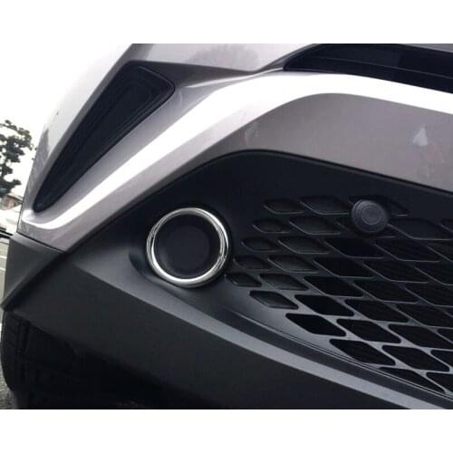 ABS Chrome For TOYOTA C-HR CHR 2017 2018 accessories Car front fog lampshade cover frame Trim Sticker car Styling 2pcs