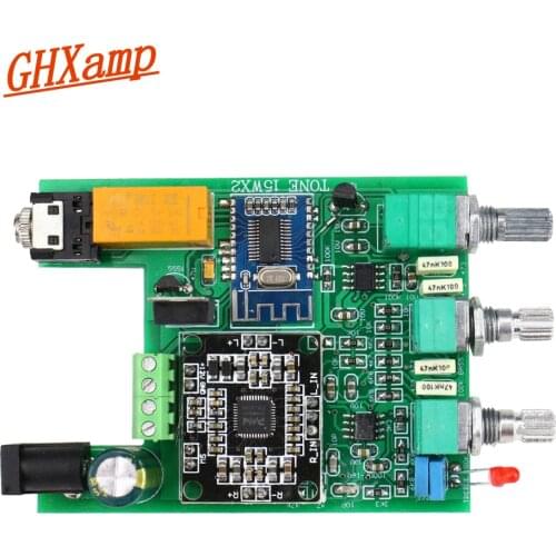 GHXAMP 15W*2 Bluetooth Amplifier Audio Board Digital AMP NE5532 Tweeter Bass adjust For 10-20W Full Range Speaker With AUX 3.5mm