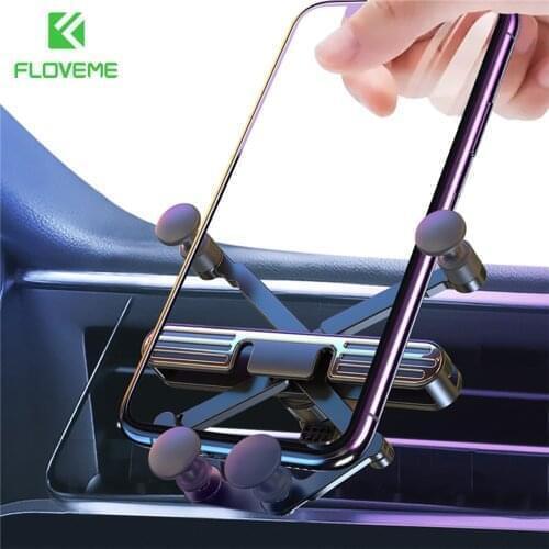 FLOVEME Gravity Car Mobile Phone Holder For iPhone 11 12 Pro Xiaomi Universal Air Vent Holder Support Smartphone GPS Stand