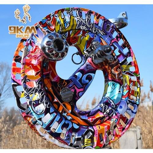 10.6in Large Kite Reel Ball Bearing Smooth Rotation Omnibearing Line-Guide Ratchet Lock Professional for Adult Large Kite Flying