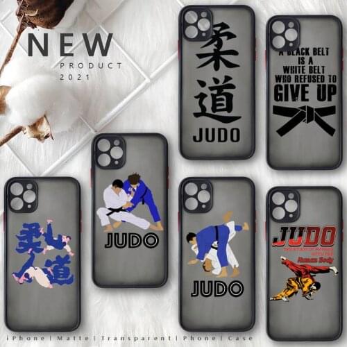 Judo jiu jitsu Phone Case Matte Transparent for iphone 11 12 pro mini XS XR X max 7 8 plus soft TPU Mobile bags coque shell