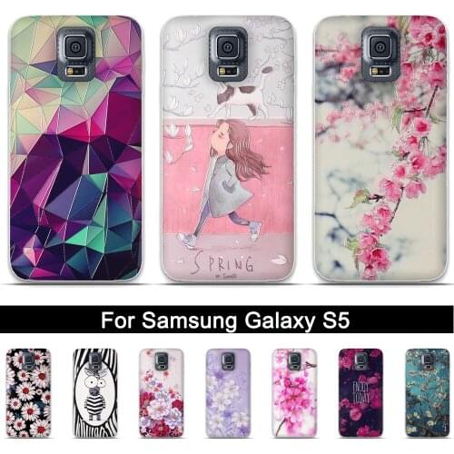 TPU Case For Samsung Galaxy S5 G900F 3D Relief Soft Silicone Painted Phone Cases Cover For Samsung Galaxy S 5 i9600 G900 Shells