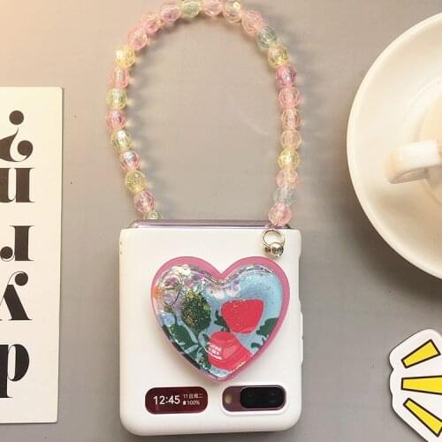 For Samsung f7070 phone case zflip folding limited f7000 protective z flip case hanging rope