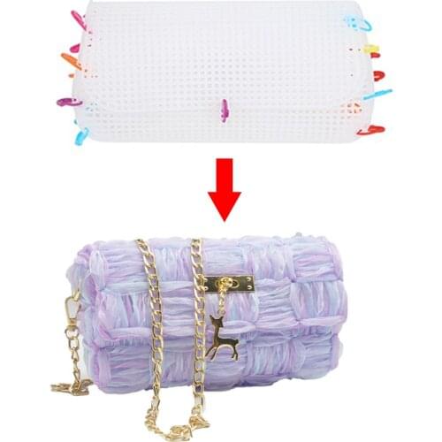 Auxiliary Knitting & Weaving Plastic Mesh Sheet Chenille Gold Velvet Diy Bag Accessories Easy Knit Helper Diy Handbag Gift