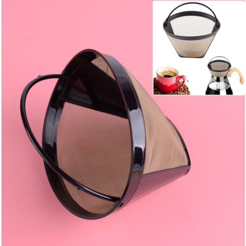 10-12 Cup Cone Shape Strainer Filter High Efficiency Reusable Fit For Basket Style Coffee Maker Replacement