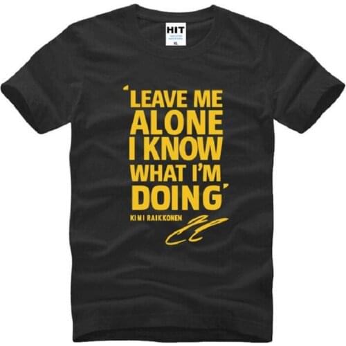 Leave Me Alone I Know What I'm Doing Letter Printed T Shirts Men Short Sleeve O Neck Cotton Mens T-Shirt Summer Hip Hop Top Tee