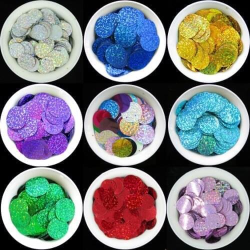 ISequins 25mm Large Round Sequins For Craft DIY Hologram Laser Sequins Jewellery Making Belly dance Dress Sew Accessories