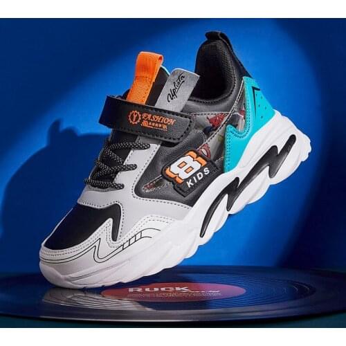 New Kids Pu Leather Shoes Boys Girls Running Child Waterproof Shoes Fashion Breathable Soft Soles Running Child Shoes