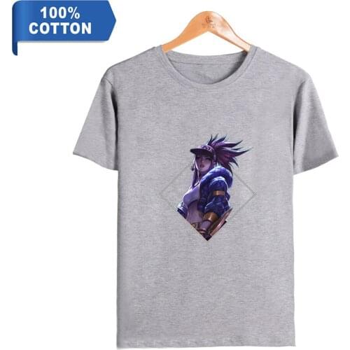 Kda the baddest Summer new hot cotton 100% pure cotton short-sleeved T-shirt loose and casual letter printing Mens T-shirts top