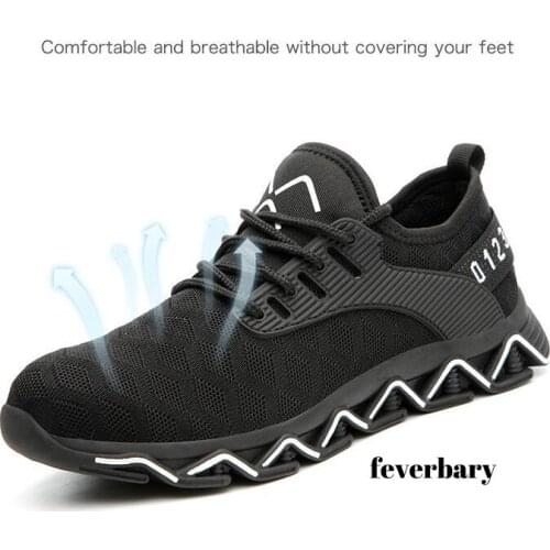 Plus Size Mens Steel Toe Cap Protective Work Boots Shoes Outdoor Anti Smashing Shoes Men Puncture Proof Safety Shoes Sneakers