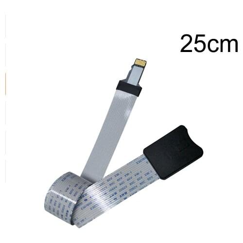 New 25CM 48CM 62CM TF to micro SD card Flex Extension cable Extender Adapter reader car GPS mobile Color Random